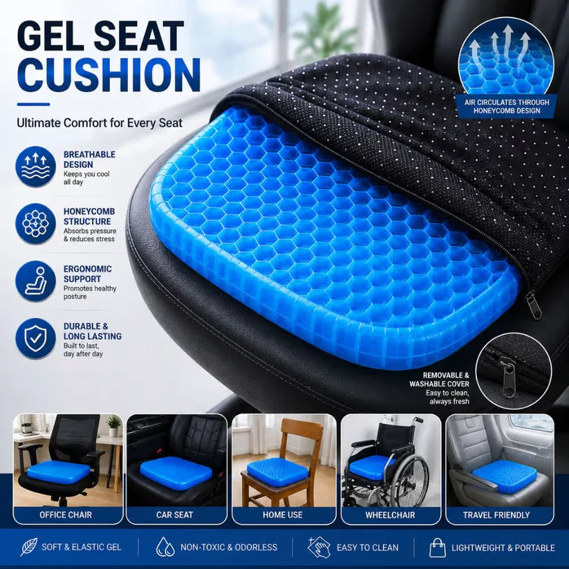 Honeycomb Gel Seat Cushion for Comfortable Sitting