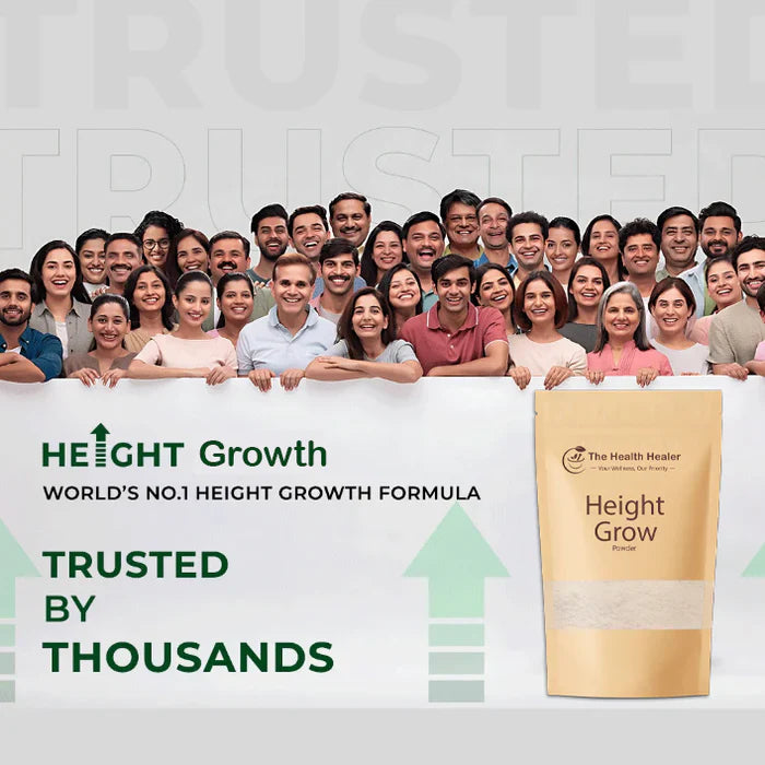 Natural Height Grow Powder (3–5) Inch Growth - Herbal, Safe, and Clinically Tested